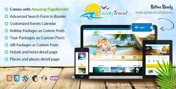 Trendy Travel – Tourism Agency & Travel WordPress Theme