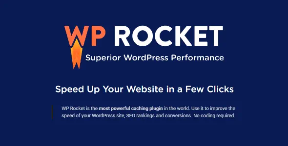 WP Rocket – Cache Plugin for WordPress