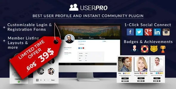 UserPro (+Addons) – Community and User Profile WordPress Plugin