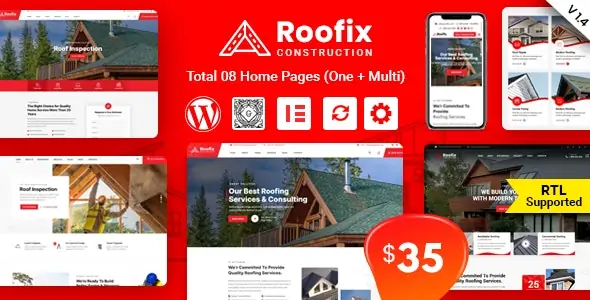 Roofix – Roofing Services WordPress Theme