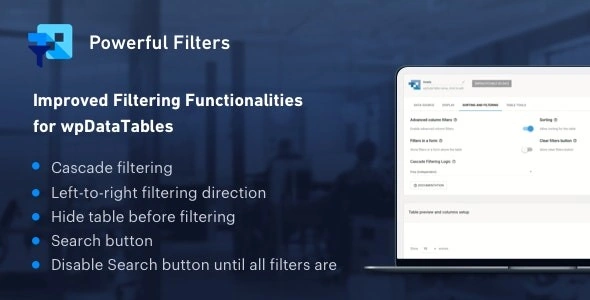 Powerful Filters for wpDataTables – Cascade Filter for WordPress Tables