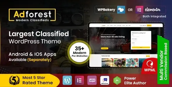 AdForest – Classified Ads WordPress Theme (iOS App + Android App)