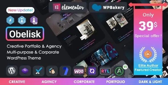 Obelisk – Agency Portfolio & Creative WordPress Theme