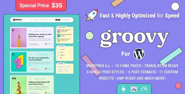Groovy – Modern & Lightweight Blog for WordPress