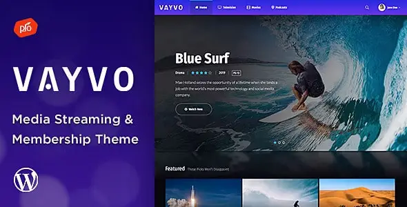 Vayvo – Media Streaming & Membership WordPress Theme