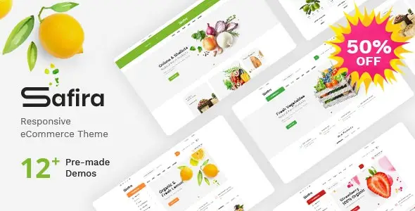 Safira – Food & Organic WooCommerce WordPress Theme