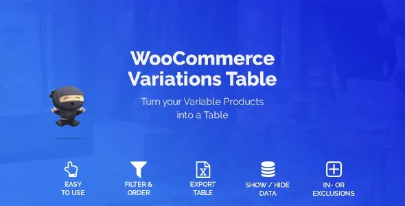 WooCommerce Variations Table