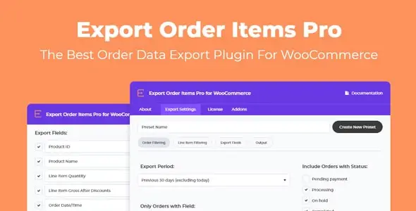 Export Order Items Pro for WooCommerce