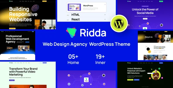 Ridda – Web Design Agency WordPress Theme