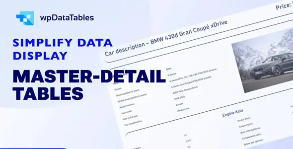 Master Detail Tables for wpDataTables