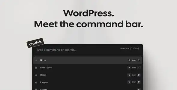 CommandUI – Manage WordPress Faster Than Ever Before