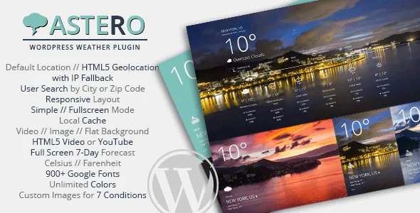 Astero – WordPress Weather Plugin
